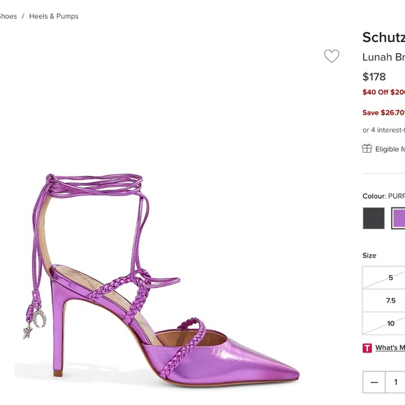 Pink Metallic Pointed Toe Heels - SCHUTZ - Picture 1 of 5